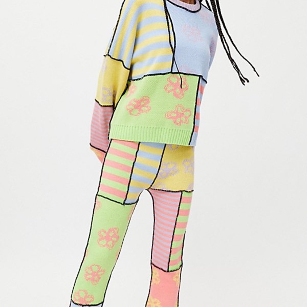 Colorful Patchwork Sweater Only - image 1